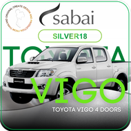 SABAI ผ้าคลุมรถยนต์ TOYOTA VIGO 4 ประตู 2012 Gen 7 เนื้อผ้า SILVER18 ซิลเวอร์โค้ท คลุมง่าย เบา สบาย 
