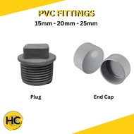 PVC Pipe Fitting Paip PVC Connector Socket Elbow Tee Valve Socket Plug End Cap U Clip PT Socket PT E