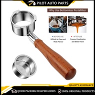 Bottomless Portafilter 3 Ears Portafilter with 51mm Puck Screen Compatible Wooden Handle Portafilter