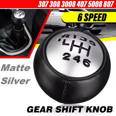 6 Speed Gear Shift Knob for Peugeot 307 308 3008 407 5008 807 Partner B9 Tepee Citroen C3 A51 C4 C4 