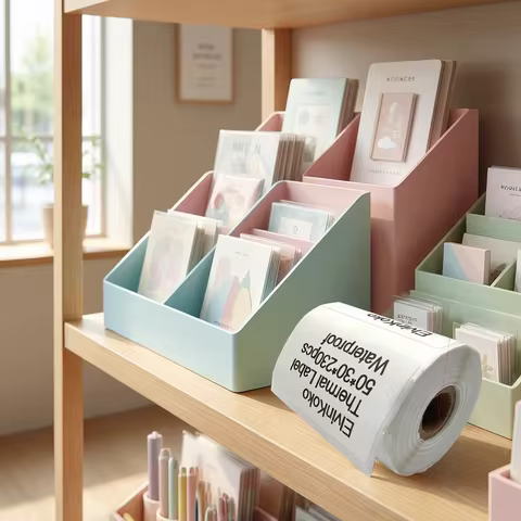 8rolls M110/E210/P50/PT-260 Label Printer Sticker Self-Adhesive Thermal Paper, Compatible for M110 M