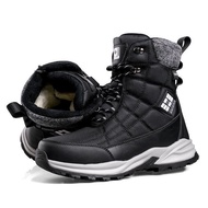 Men's Snow Boots Winter Fleece-Lined Warm Boots Non-Slip Waterproof Northeast Large Cotton Shoes for