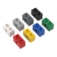 10Pcs MOC Parts 32064 31493 High-tech Bricks 1 x 2 with Axle Hole Compatible Bricks DIY Assmble Buil
