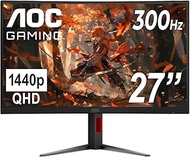 AOC CQ27G4ZH 27" Curved Gaming Monitor, QHD 2K 2560x1440, 1500R VA, 300Hz 0.3ms, HDMI x2, DP x1, Hei
