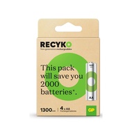 GP RECYKO RECHARGEABLE BATTERY 1300mAh AA 4S