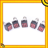 (NEW) 5 pcs 3PDT 9-Pin Guitar Effects Stomp Switch Pedal Box Foot Metal True Bypass