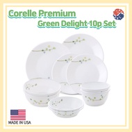 Corelle Premium Green Delight 10p Set/Corelle USA set/Plate Set/ Dinnerware Corelle set/Large Plates/ Corelle Kitchen /Corelle Dining Sets/Corelle bowl/Corelle set