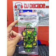TAMIYA 95666 SUPER HARD LOW PROFILE TIRES & MATTE GREEN PLATED WHEELS