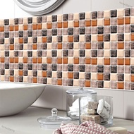 lucky05676 6PCS 3D Mosaic Waterproof Bathroom Kitchen Decoration PVC Tiles Decal Sticker