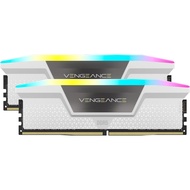 VENGEANCE RGB DDR5 RAM 64GB (2x32GB) 6000MHz CL30 Intel XMP iCUE Compatible Computer Memory - White
