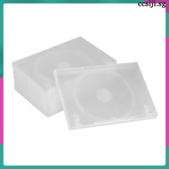 🧂 6Pcs Cd Storage Box White Media Case for Home Cinema Use
