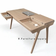 meja kerja kantor minimalis belajar kayu jati meja kerja lipat laptop