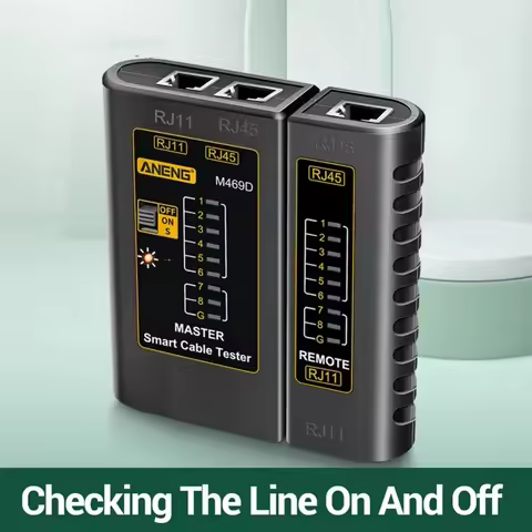 ANENG M469D Cable Lan Tester Network Cable Tester RJ45 RJ11 RJ12 CAT5 UTP LAN Cable Tester Networkin