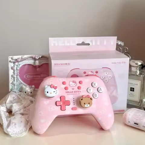 Genuine Sanrio Hello Kitty Controller 50th Anniversary Edition Wireless Gamepad Suitable for Switch/