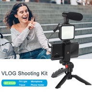 KIT-01LM Vlogging Kit Video Recording Equipment with Tripod Fill Light Shutter for Camera Phone Live