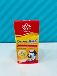 Seas Ocean Gold โอเชี่ยนโกลด์ น้ำมันตับปลา ผสมวิตามินรวม ขนาด 100 ml