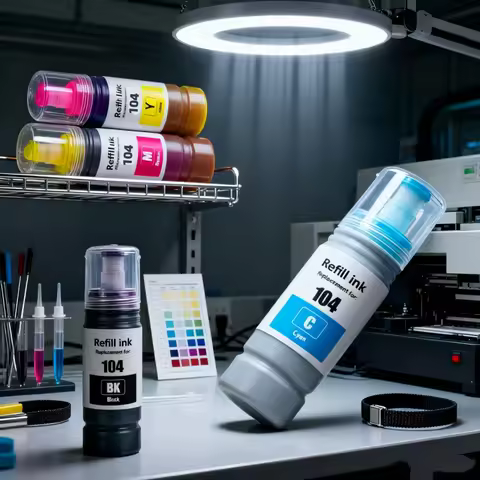 GraceMate 1set 4*70ML 104 Premium Refill Ink for Epson 104 Ecotank ET-2820 ET-2821 ET-2825 ET-2826 E