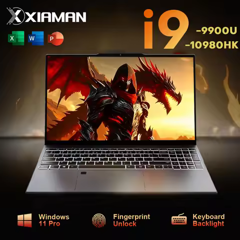 New Ultra Slim Laptop 15.6" 16GB RAM 2TB SSD Intel i9 10980HK/9900 Gaming PC 1920*1080 IPS Windows 1