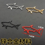 Car Metal Car Sticker 3d Three-Dimensional Sticker Creative Metal Shark Label Sticker Fender Sticker