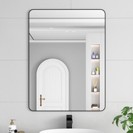 ST-🚤Bathroom Wall Hanging Mirror Toilet Toilet Toilet Wall Hanging Punch-Free Washstand Wall-Mounted Mirror XRNA