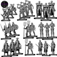24 Miniatures Town Enemies for DND Monster Miniatures 28mm Fantasy RPG Army Men Soldiers Pack - 8 Un