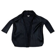 日本名師出品 Issey Miyake Pleats Please 三宅一生 黑色 皺紋皮 外套 上衣 Black Coat Top