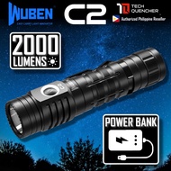 Wuben C2 Flashlight - 2000 Lumens - Powerbank Mode - USB-C Rechargeable - 21700 - 4800mAh Battery
