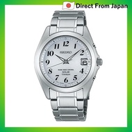 [Seiko Watch] Watch Seiko Selection Titanium Solar Radio White Dial SBTM223 Men's Silver
