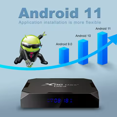 X96Max Plus Ultra TV Box Android 11 Amlogic S905X4 4GB 32GB TVBOX AV1 8K Wifi BT X96 Max Media Playe