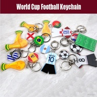 Qatar World Cup Football Keychain Hercules Cup Jersey Acrylic Keyring Argentina Brazil Messi Bag Car Pendant Gift