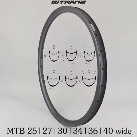 29er 27.5er MTB Bike Carbon Rims Disc 30mm Deep Tubeless 30/33/36/40mm Wide 24H 28H 32H XC AM ENDURO