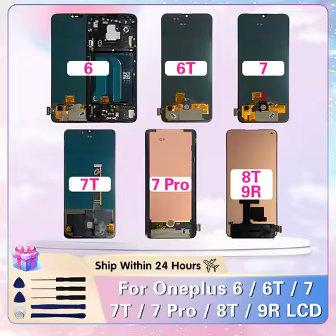 Super Amoled 1+7T Display For Oneplus 6T 7 7T Touch Screen Digitizer For Oneplus 6 7T Pro Replacemen