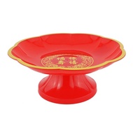 [Made In Taiwan] Lotus High Feet Worship Fruit Plate 20/18/16cm Fu Lu Shou Jubilee Zhongyuan Gods An