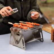 Outdoor Ultra-Lightweight Foldable Multi-Purpose Card Type Wood Stove Stainless Steel Barbecue Stove