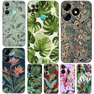 Case For TECNO POVA NEO 2 NEO 5G LE6J 4 PRO LG8N Phone Cover Green leaf flowers
