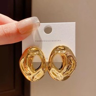 Stone metal earrings, retro style earrings