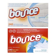 Bounce Fresh Linen Scent Free Fabric Softener Dryer Sheets, 240 Count (Packaging may vary)