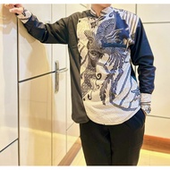 KATUN Modern batik beskap jascop cream fine cotton baju batik lelaki baju batik malaysia lelaki baju