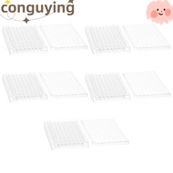PONGUX 1/5Pcs Tissue Culture Plate, 96 Well Plastic Experiment Instrument Tools, Durable  Flat Botto