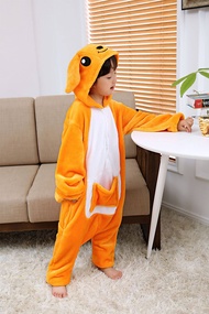 Yellow Kangaroo Cartoon Onesie Sleepwear Kid Boy Girl Xmas Cosplay Costume Animal Pajamas