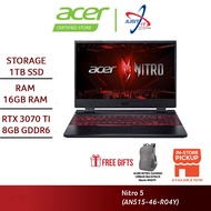ACER NITRO 5 AN515-46-R04Y GAMING LAPTOP ( 15.6" IPS FHD 165Hz / R7-6800H 16GD5 1TBSSD / RTX3070TI 8