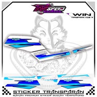 WIN Striping Variations of TRANSPARENT WIN Stickers CODE 14 PREMIUM MATERIAL