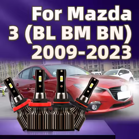 2/4Pcs 30000LM LED H11 Headlight Super Bright HB3 Light 6000K For Mazda 3 BL BM BN 2009 2010 2011 20