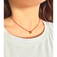 Dainty Red String Necklace
