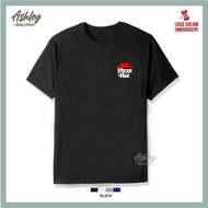 T Shirt Round Neck Pizza Hut Fast Food Master of Pizza Hawaiian pizza Baju Lelaki Cotton Embroider F