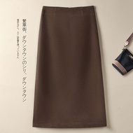 Korea Korea 2026A Line Woolen Skirt Women Autumn Winter 2025 New Style Temperament High Waist Slit M
