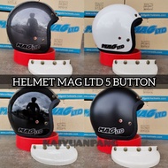 100% ORIGINAL ‖ HELMET MAG LTD 5 BUTTON 5BUTTON MAGLTD WHITE MATT BLACK GLOSS GREY magnum rt