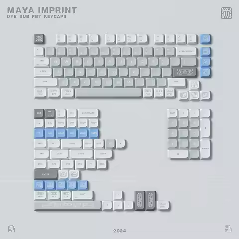 NuPhy Maya Imprint Theme keycaps nSA Profile nSA PC Keycaps Keycap Low Profile Suitable for Air Seri
