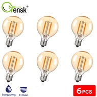 6/25Pcs G40G LED Filament Bulb，e12/e14 thread size 1.5 Watt Energy Saving Light Bulb，Vintage Edison 