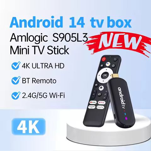 H96 Max Android TV Stick Amlogic S905L3 4K 30FPS BT5.0 2.4G/5G WiFi 6 Streaming Media Voice Remote A